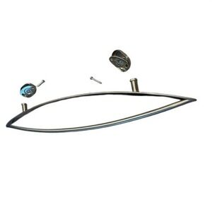 Unbranded Towel Bar Home 18in Silver Excellent Curved Leaf Wall Mount Hardware